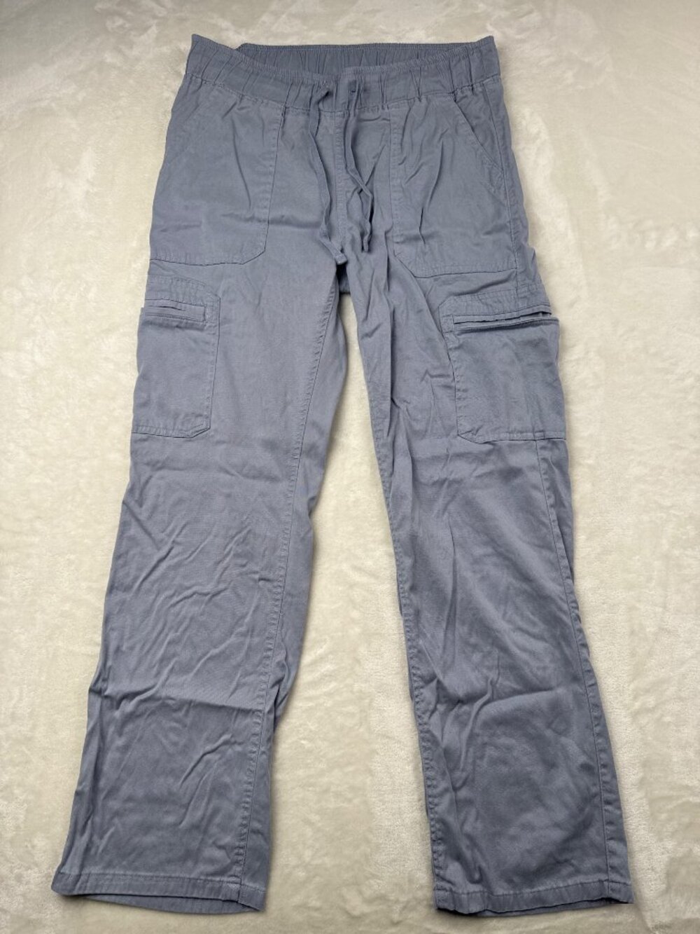 Buffalo David Bitton Womens Gray Cargo Pants M Tencel/Elastane Elastic Waist
